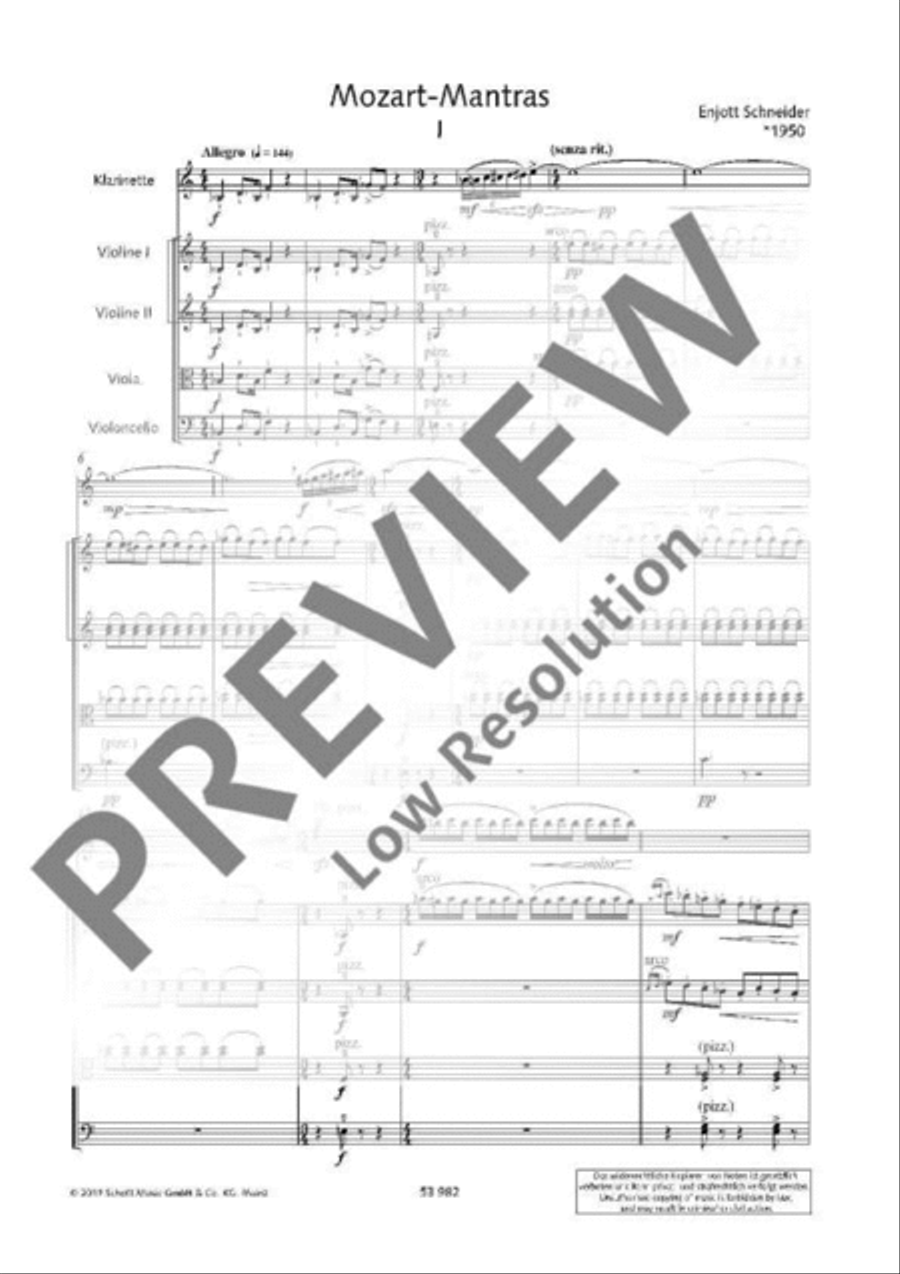 Mozart-Mantras Clarinet scores gallery preview page 4