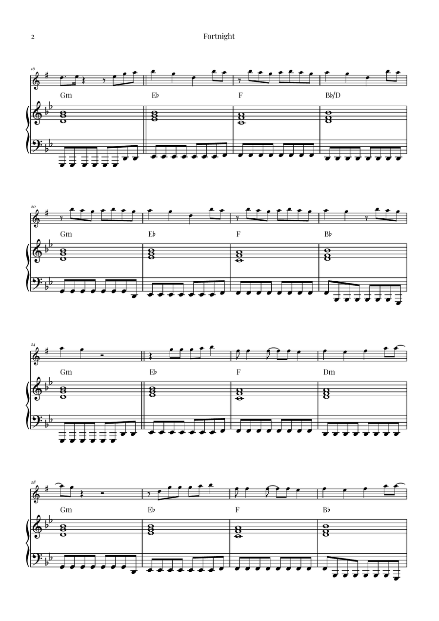 Fortnight Soprano Saxophone scores gallery preview page 2