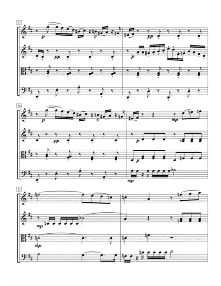 Rigoletto - Quartet from Act IV - score String Quartet scores gallery preview page 3