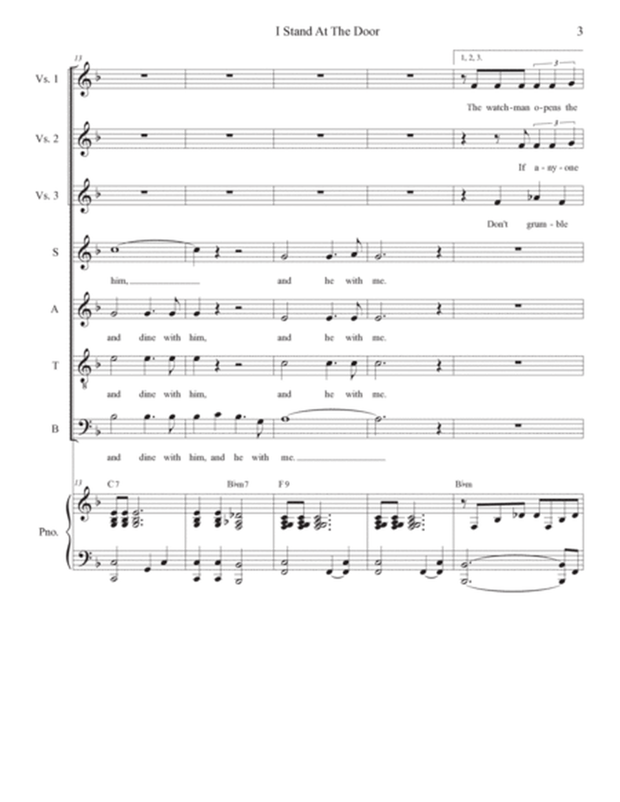 I Stand At The Door (SATB) image number null