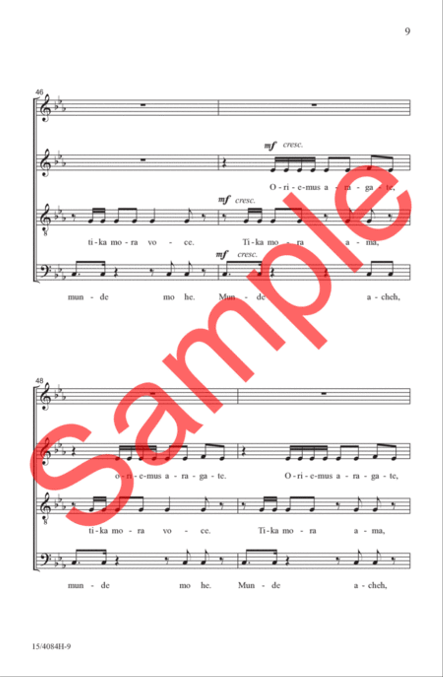 Munde Akiamo Acheh 4-Part scores gallery preview page 9