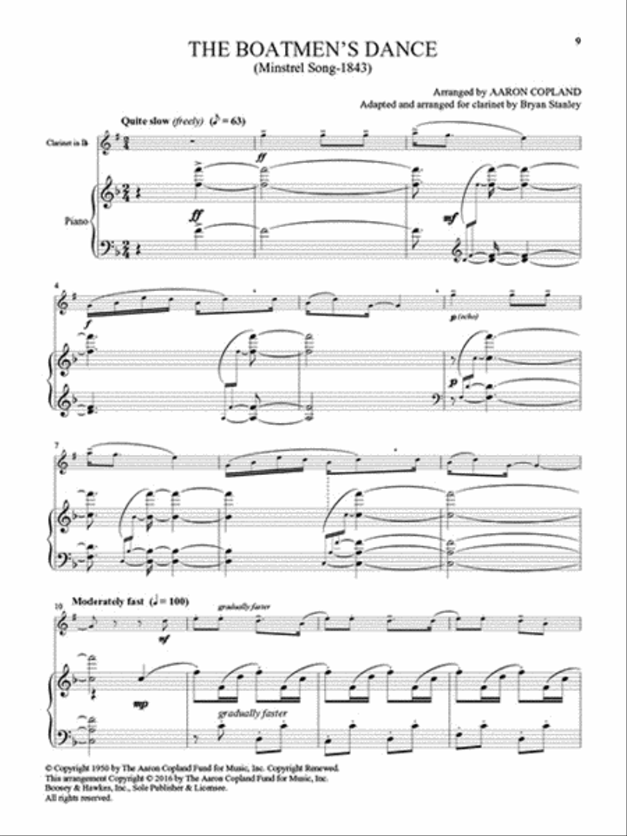 Old American Songs Clarinet Solo scores gallery preview page 4