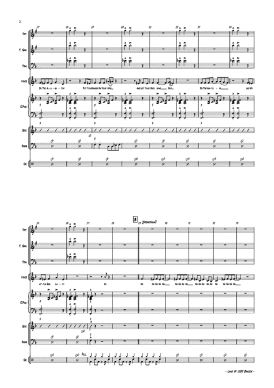 Land Of A Thousand Dances Jazz Ensemble scores gallery preview page 5