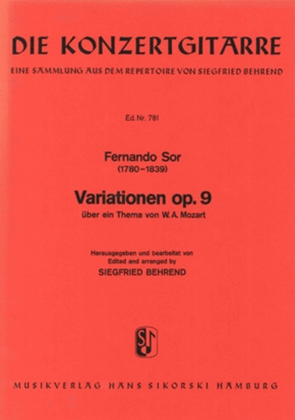 Book cover for Variationen Uber Ein Thema Von W. A. Mozart Fur Gitarre Op. 9