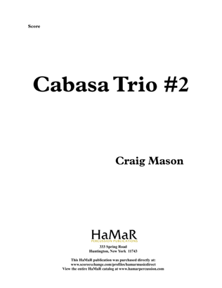 Book cover for Cabasa Trio No. 2