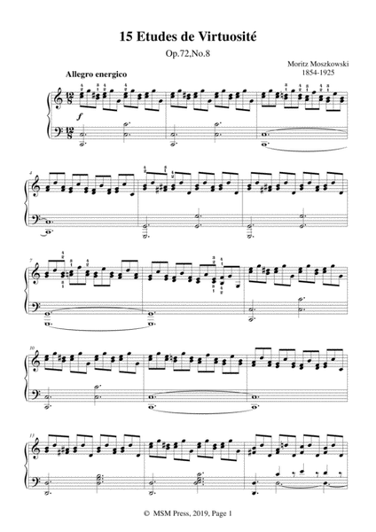 Moszkowski-15 Etudes de Virtuosité,Op.72,No.8,Allegro energico in C Major