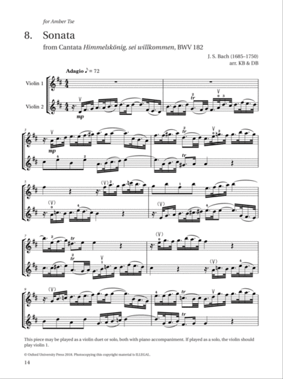 Bach for Violin Violin Solo scores gallery preview page 4