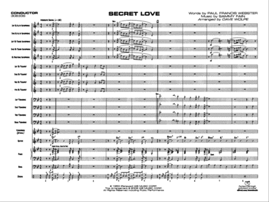 Secret Love Jazz Ensemble scores gallery preview page 4