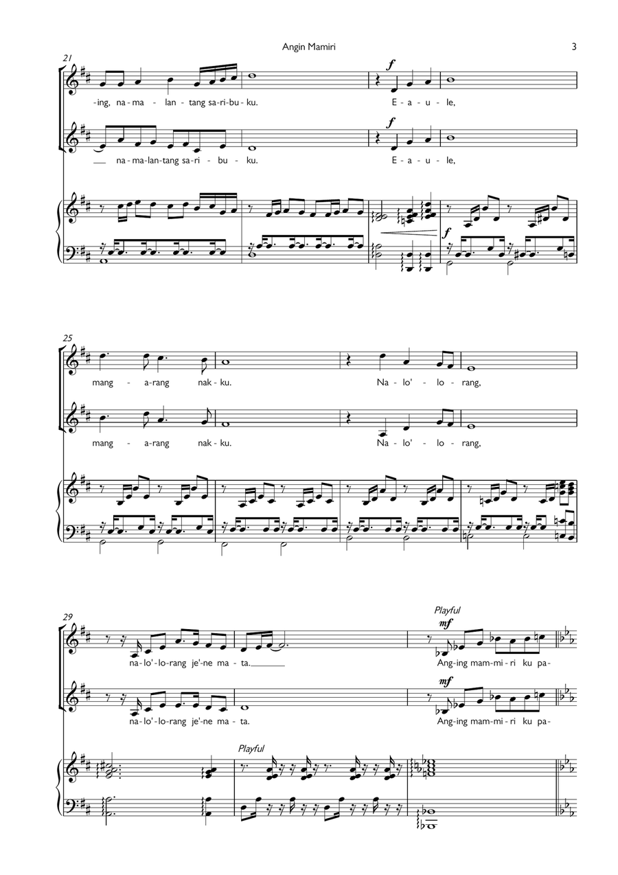 Angin Mamiri Small Ensemble scores gallery preview page 4