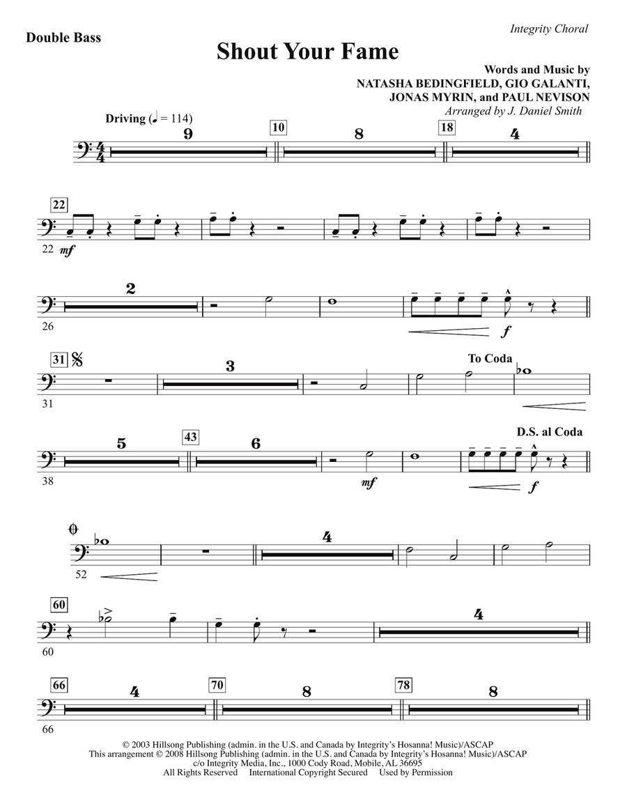 Shout Your Fame - Double Bass