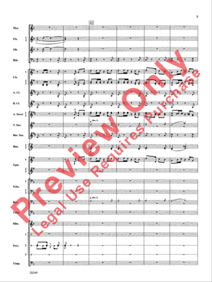 Night in the Tropics Concert Band scores gallery preview page 10