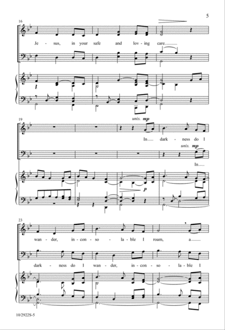 In Darkness Do I Wander 4-Part scores gallery preview page 3