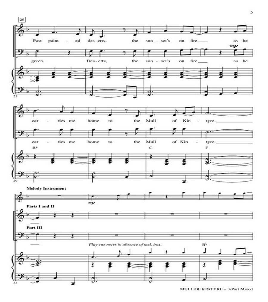 Mull of Kintyre 3-Part scores gallery preview page 4