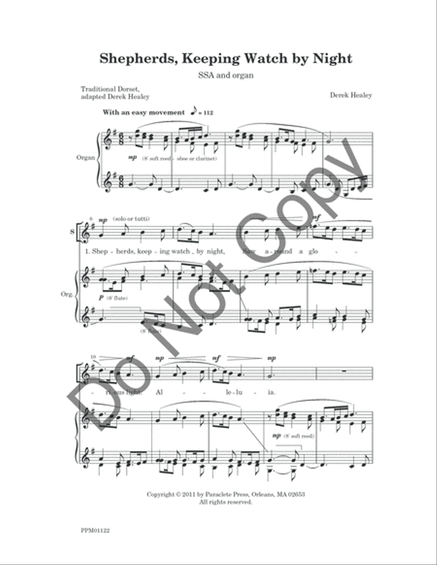 Shepherds, Keeping Watch By Night SSA scores gallery preview page 4