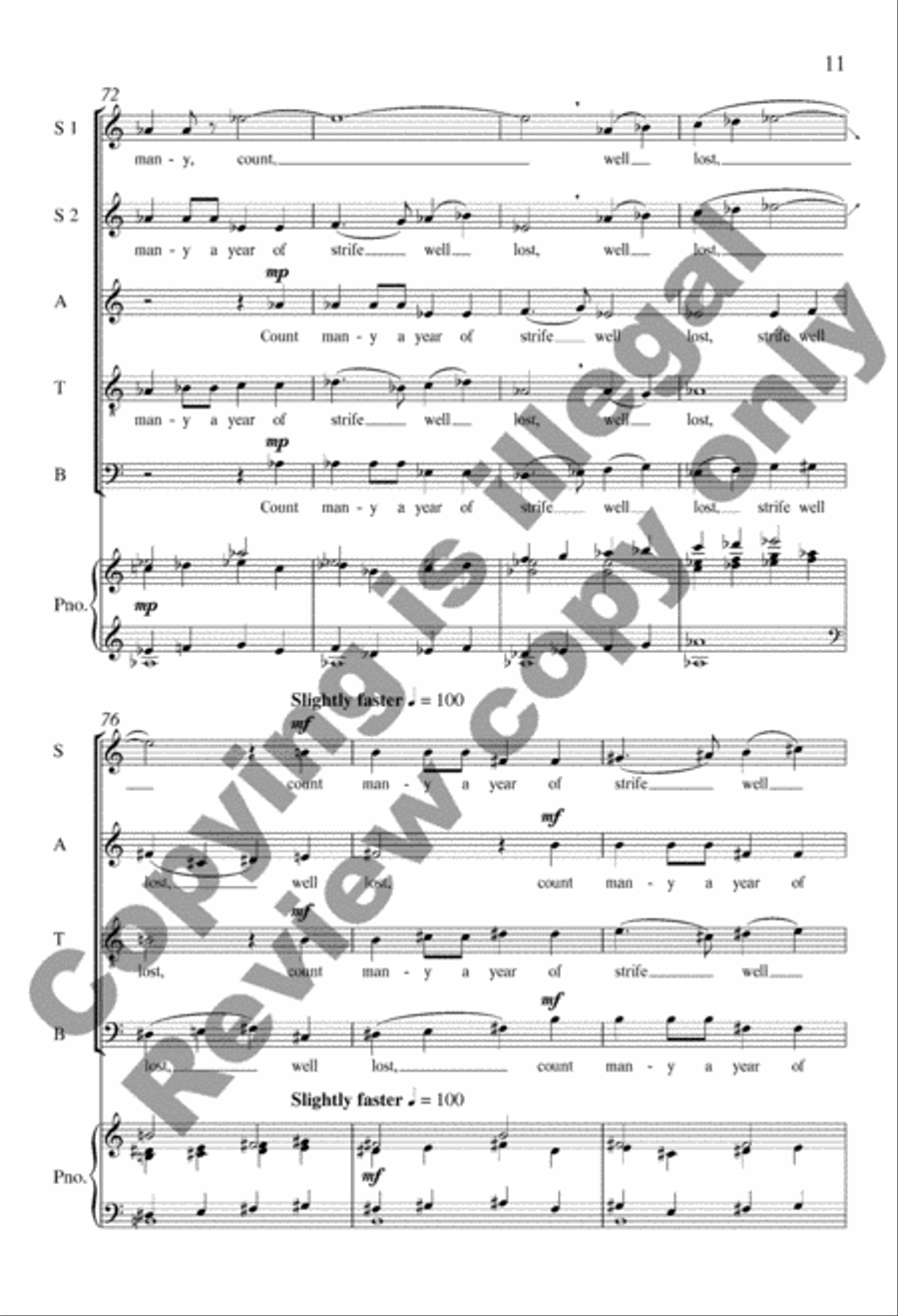 Life Has Loveliness 4-Part scores gallery preview page 11