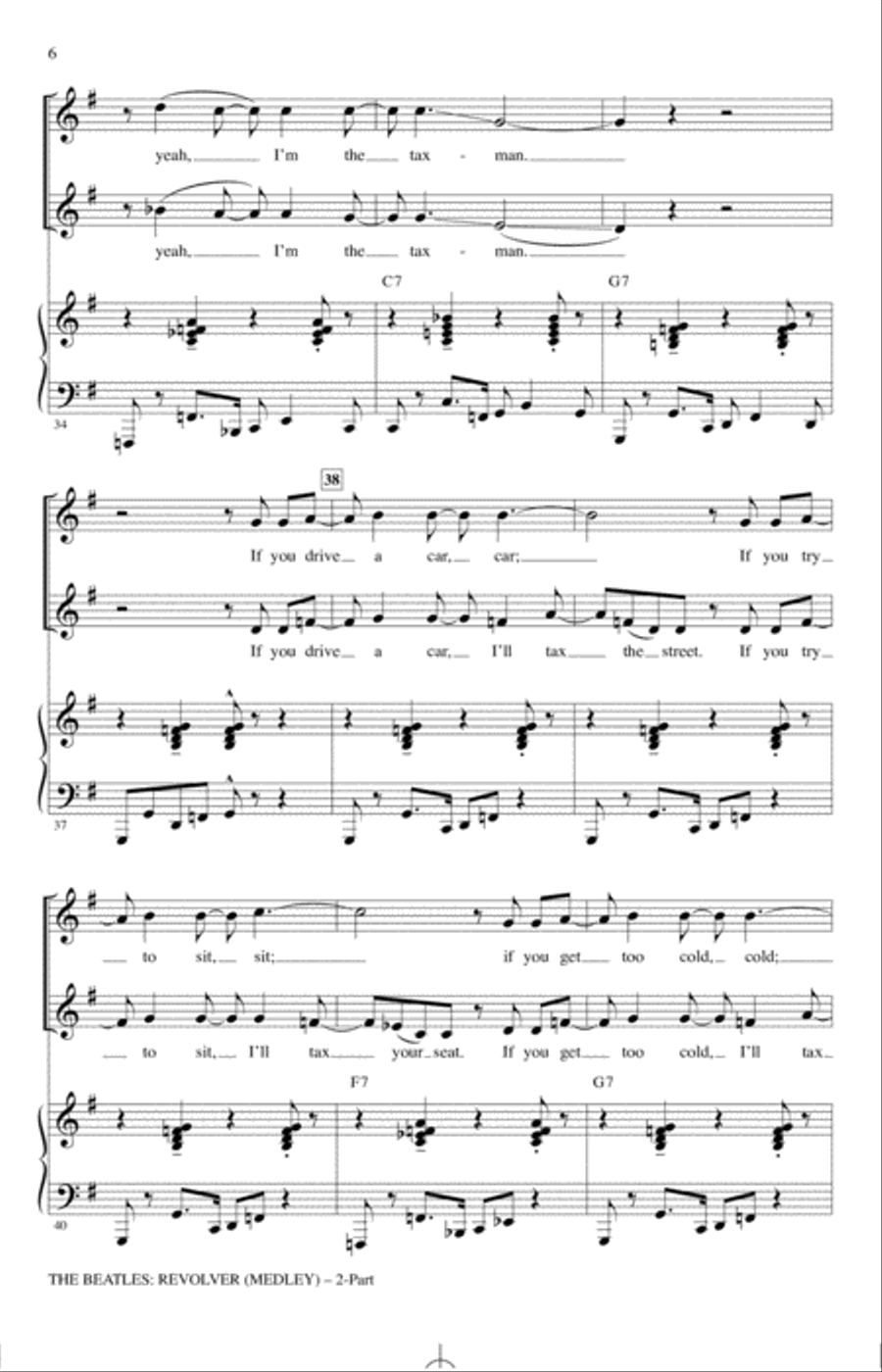 The Beatles: Revolver (Medley) (arr. Alan Billingsley) 2-Part scores gallery preview page 5
