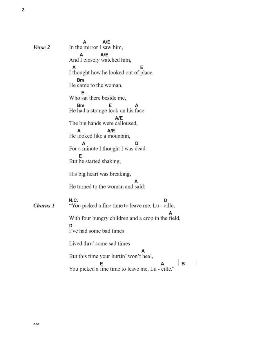 Lucille Lucille Acoustic Guitar scores gallery preview page 2