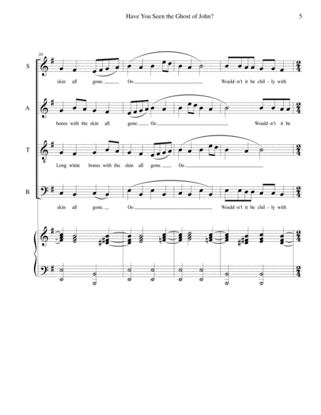 Have You Seen the Ghost of John? - for SATB choir image number null