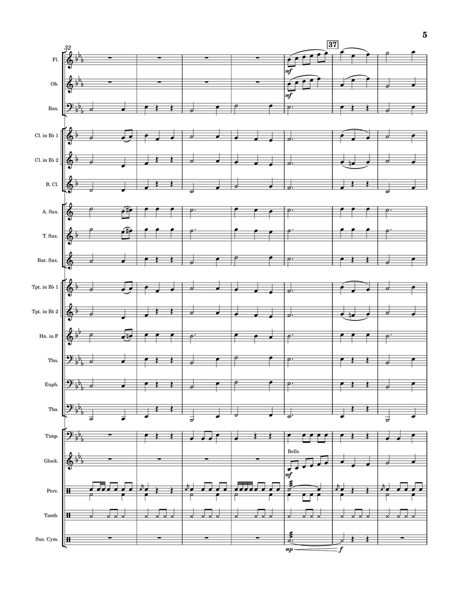 Triumphant Fanfare For Concert Band Concert Band scores gallery preview page 5