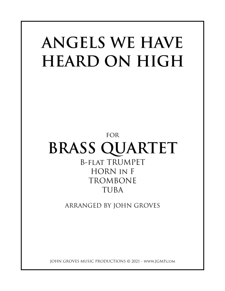Angels We Have Heard On High - Brass Quartet image number null