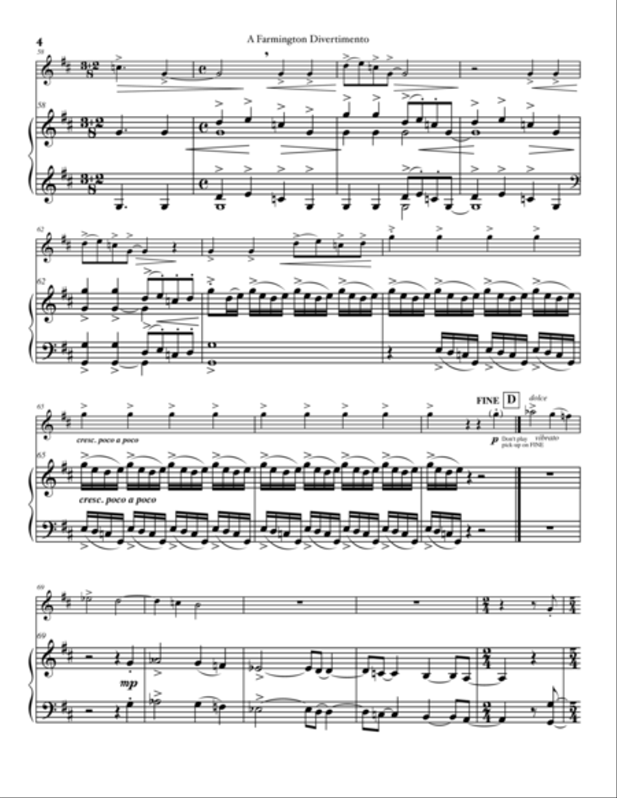 A Farmington Divertimento Piano scores gallery preview page 6