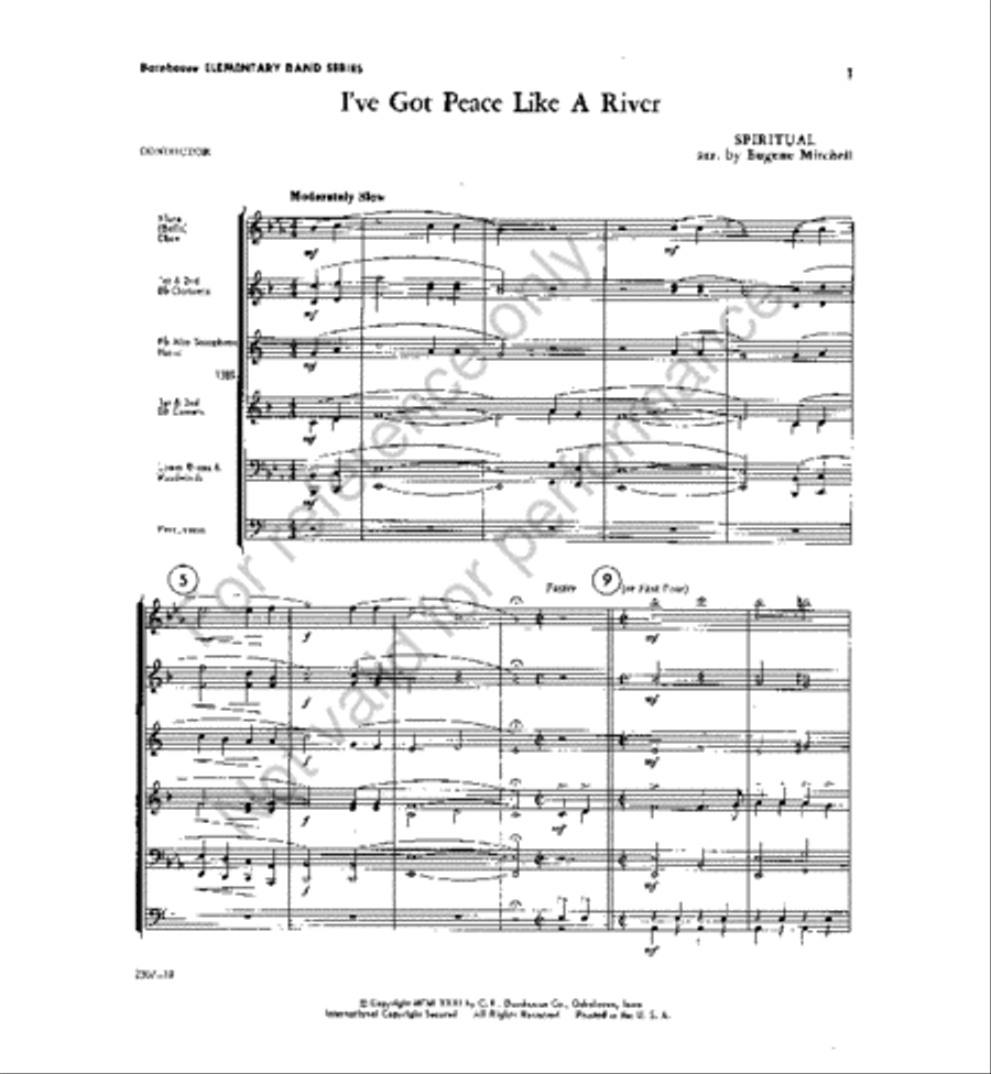 I've Got Peace Like A River Concert Band scores gallery preview page 2