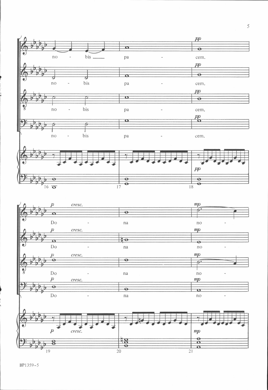 Dona Nobis Pacem - Nygard 4-Part scores gallery preview page 5