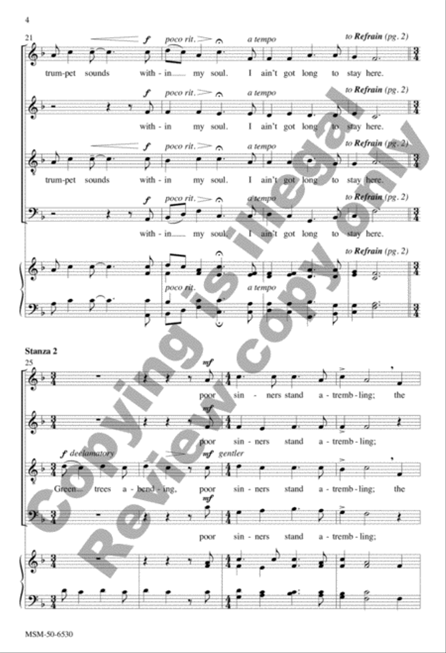 Steal Away to Jesus Steal Away to Jesus 4-Part scores gallery preview page 4
