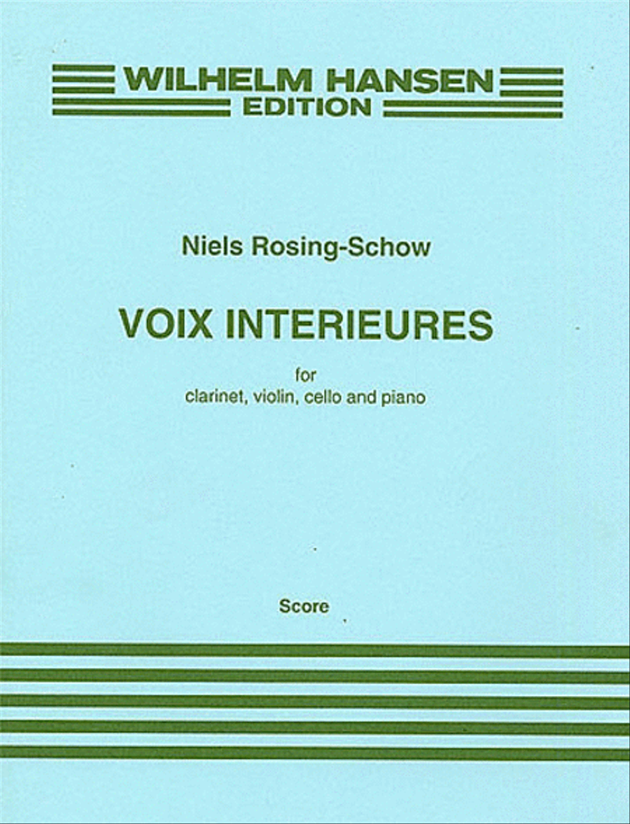 Niels Rosing-Schow: Voix Interieures (Score) Clarinet scores gallery preview page 1