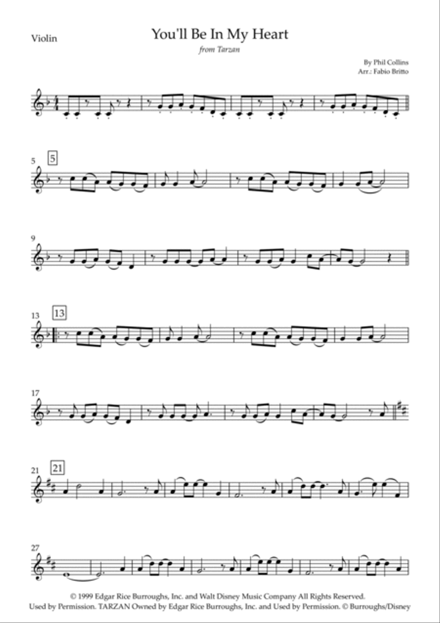 You'll Be In My Heart String Duet scores gallery preview page 3