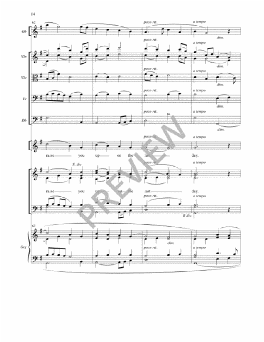 I Am the Bread of Life - Full Score and Parts 4-Part scores gallery preview page 14