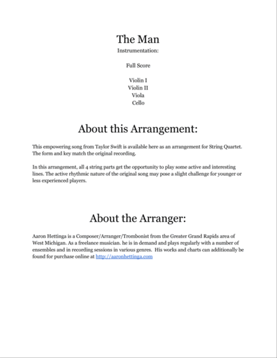 The Man String Quartet scores gallery preview page 2