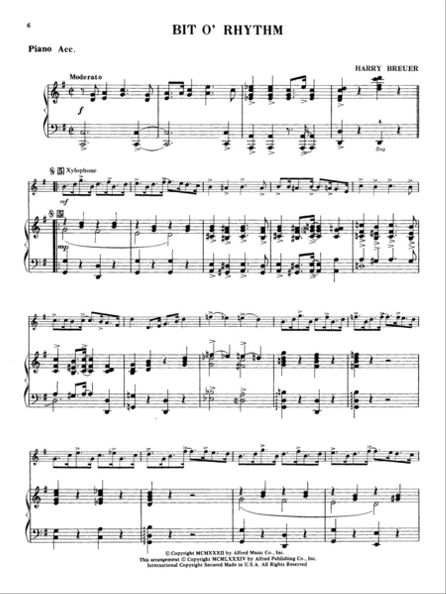 Harry Breuer's Mallet Solo Collection Piano Accompaniment scores gallery preview page 4