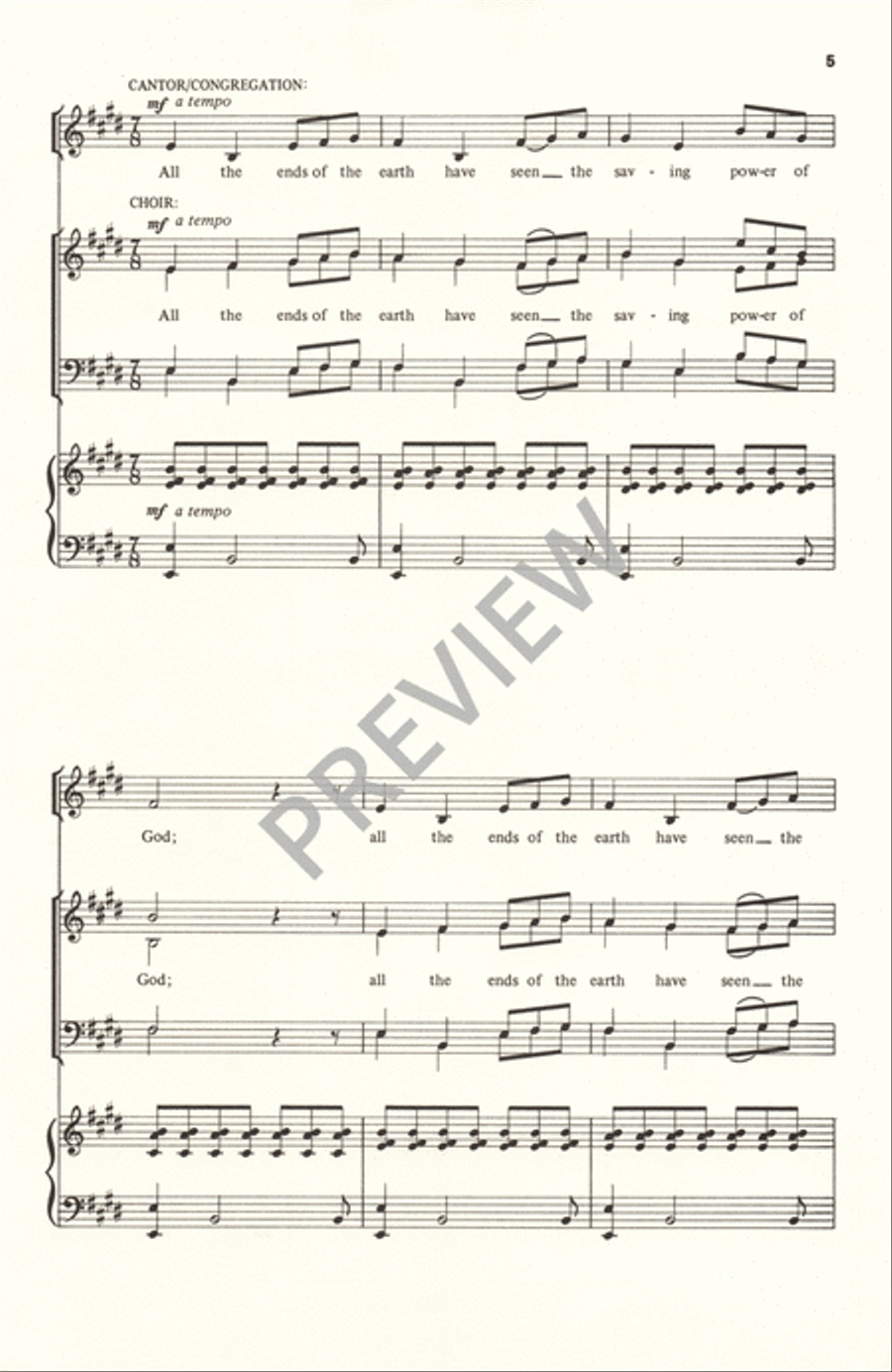 All the Ends of the Earth 4-Part scores gallery preview page 6