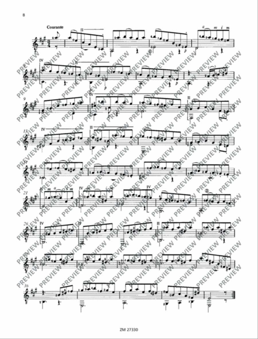 Suite No. 3 Classical Guitar scores gallery preview page 9