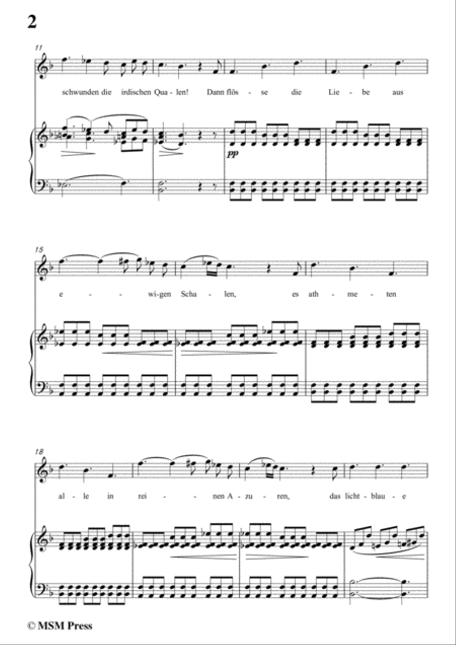 Schubert-Die Sterne,in F Major,D.684,for Voice and Piano Voice Solo scores gallery preview page 4