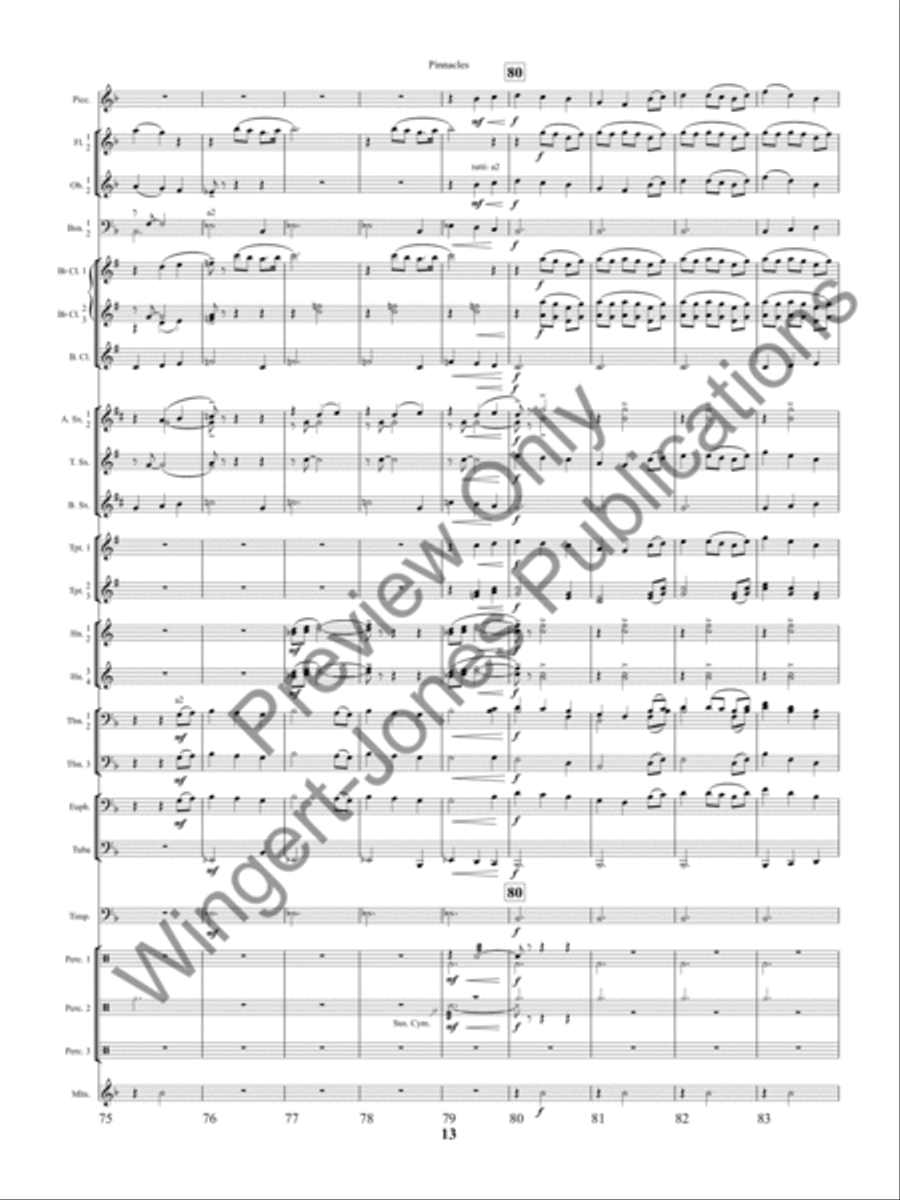 Pinnacles Concert Band scores gallery preview page 16