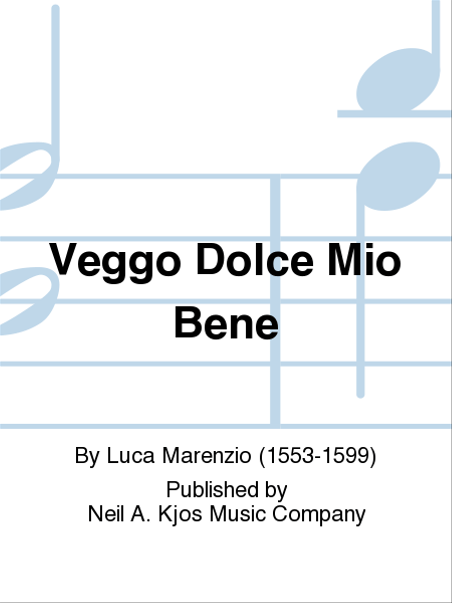 Veggo Dolce Mio Bene Veggo Dolce Mio Bene 4-Part scores gallery preview page 1