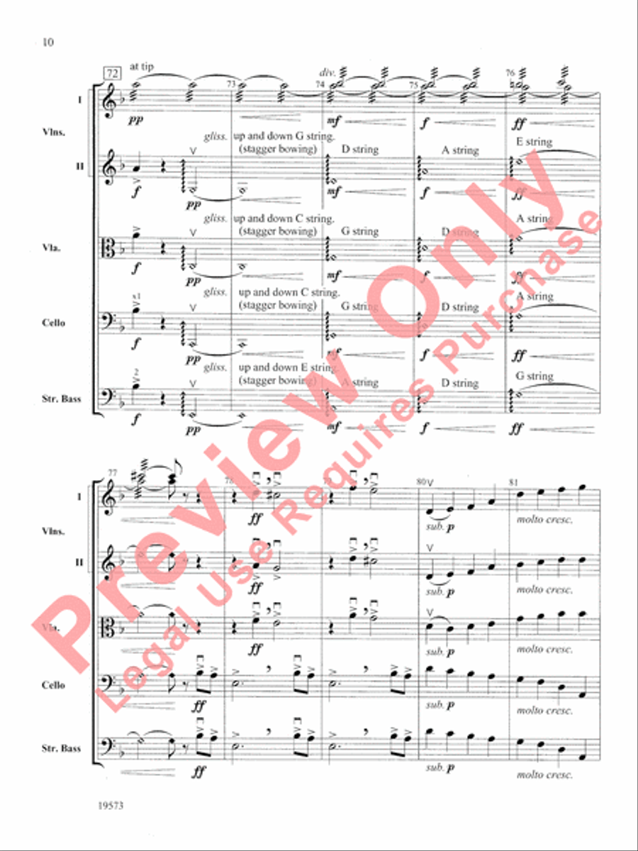 Rosin Eating Zombies from Outer Space String Orchestra scores gallery preview page 11