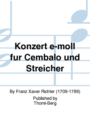 Konzert e-moll fur Cembalo und Streicher