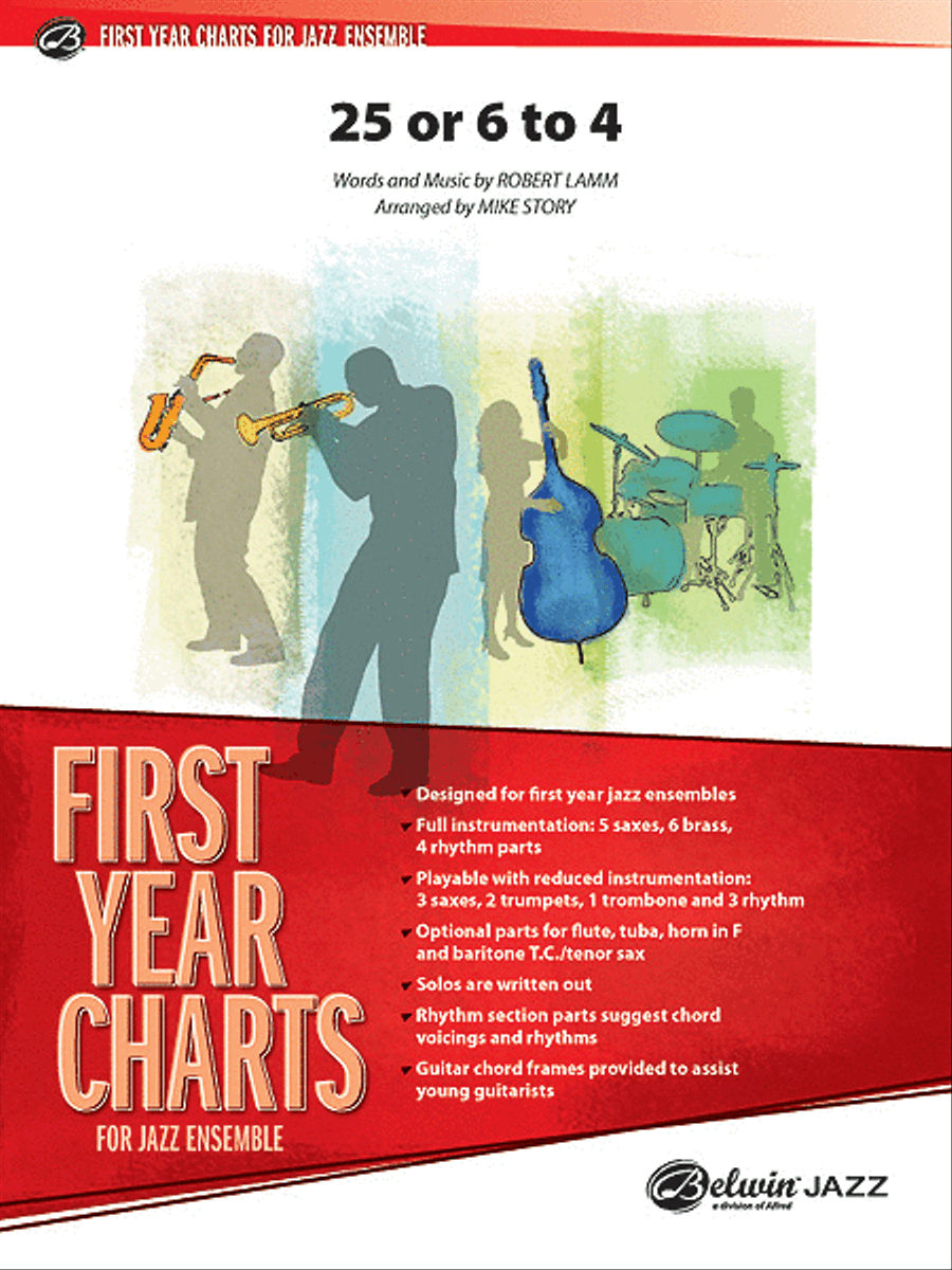 25 or 6 to 4 Jazz Ensemble scores gallery preview page 1