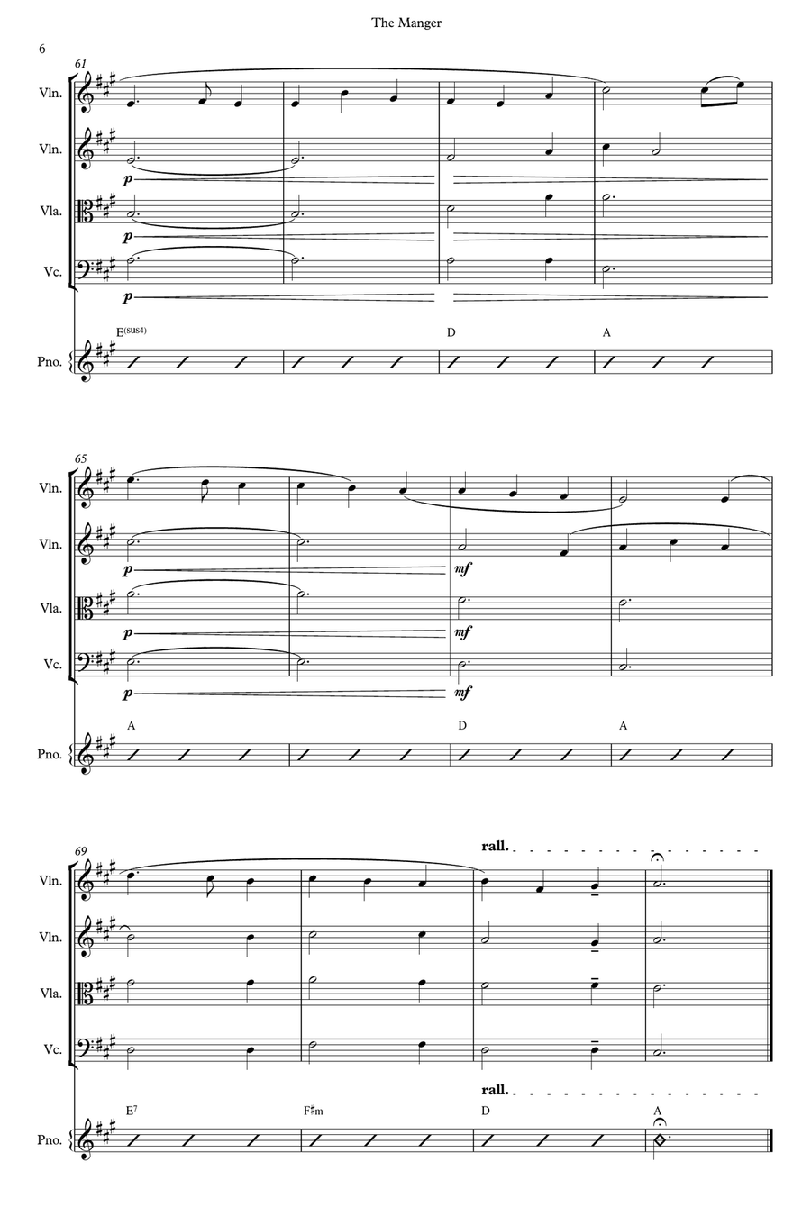 The Manger String Quartet scores gallery preview page 6