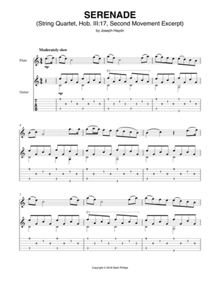 Book cover for Serenade (String Quartet, Hob. III:17, Second Movement Excerpt)