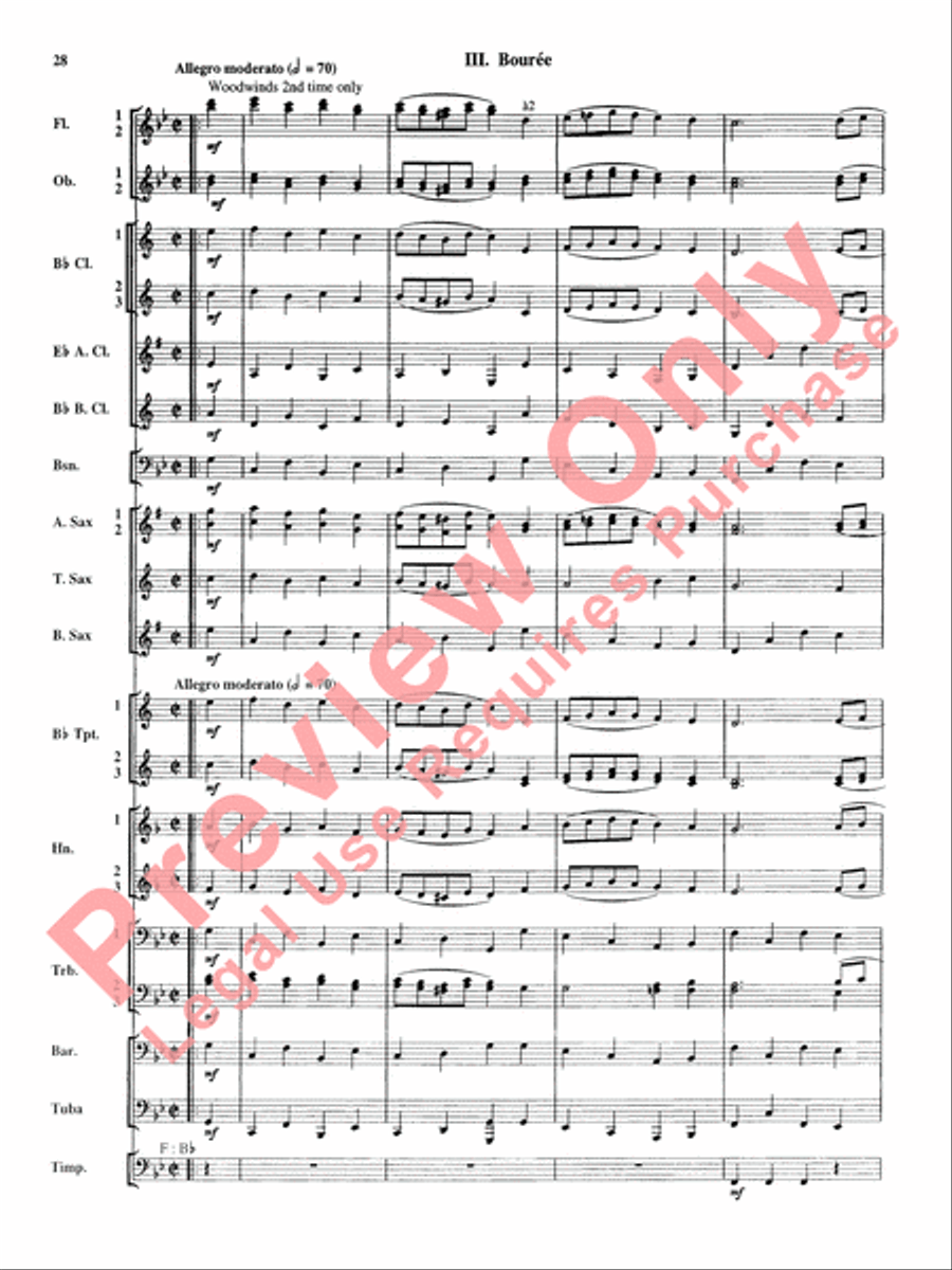 Royal Fireworks Music Concert Band scores gallery preview page 29