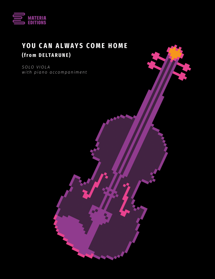 You Can Always Come Home (from DELTARUNE) (for Solo Viola with Piano Accompaniment) Piano Accompaniment scores gallery preview page 1