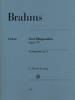 Book cover for Two Rhapsodies Op. 79 Revised