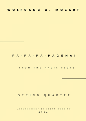 Book cover for Papageno and Papagena Duet - String Quartet (Full Score and Parts)