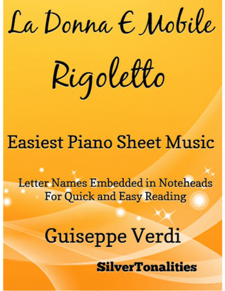 La Donna E Mobile Rigoletto Easiest Piano Sheet Music
