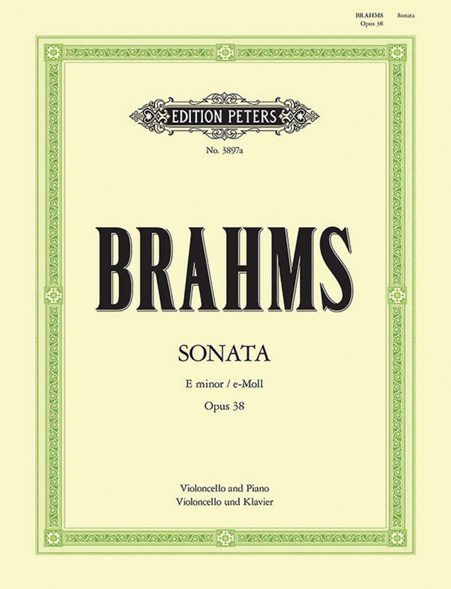 Cello Sonata No. 1 in E minor Op. 38 Cello Solo scores gallery preview page 1