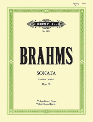 Book cover for Cello Sonata No. 1 in E minor Op. 38